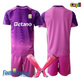 Aston Villa Portarii Echipament de Fotbal Replică 2025-26 Copii Treilea (+ Șorturi)